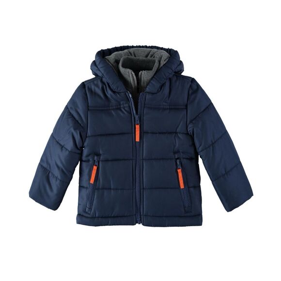 Rothschild Baby Boys Contrast Fleece Vestee Puffer Jacket - Navy Size 6/9M - Picture 1 of 3
